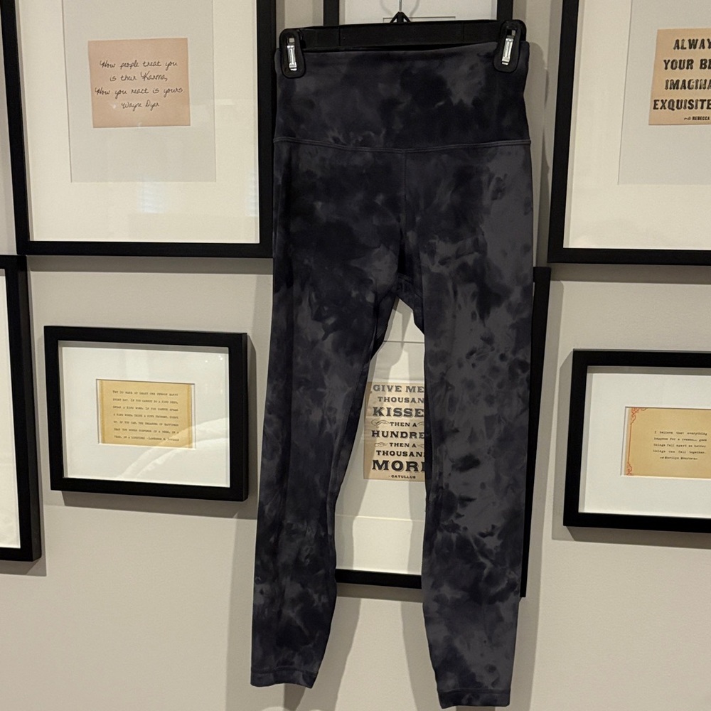 lululemon athletica Black Tie-Dye Leggings